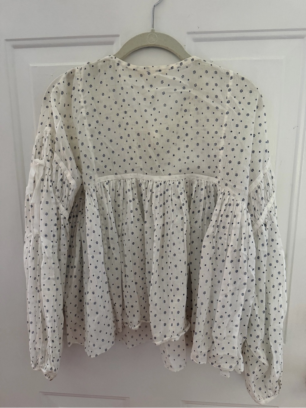 ULLA Johnson Womens Cream Floral Peasant Blouse - Picture 2 of 2